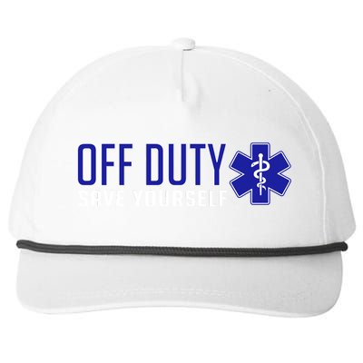 Off Duty Save Yourself EMT Snapback Five-Panel Rope Hat