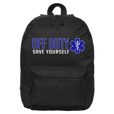 Off Duty Save Yourself EMT 16 in Basic Backpack