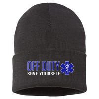 Off Duty Save Yourself EMT Sustainable Knit Beanie