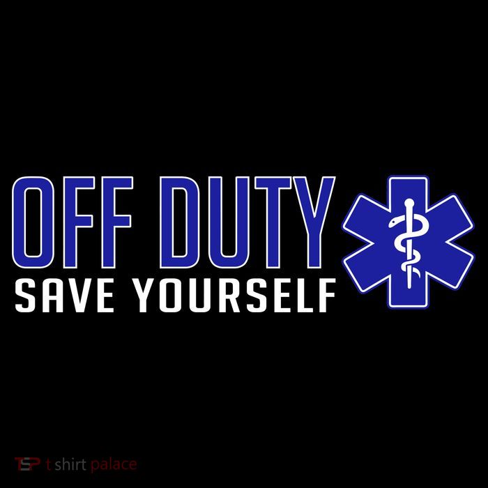 Off Duty Save Yourself EMT Crop Top