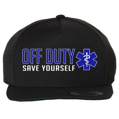 Off Duty Save Yourself EMT Wool Snapback Cap