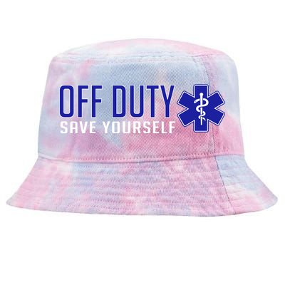 Off Duty Save Yourself EMT Tie-Dyed Bucket Hat