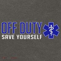 Off Duty Save Yourself EMT Cotton Canvas Backpack