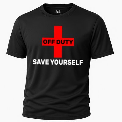 Off Duty Save Yourself Funny Lifeguard Performance Shirt