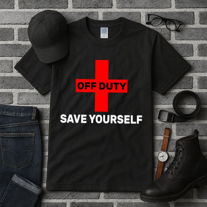 Off Duty Save Yourself Funny Lifeguard Tall T-Shirt