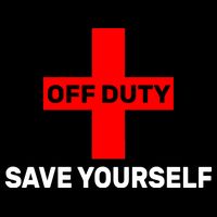 Off Duty Save Yourself Funny Lifeguard 16 in Basic Backpack