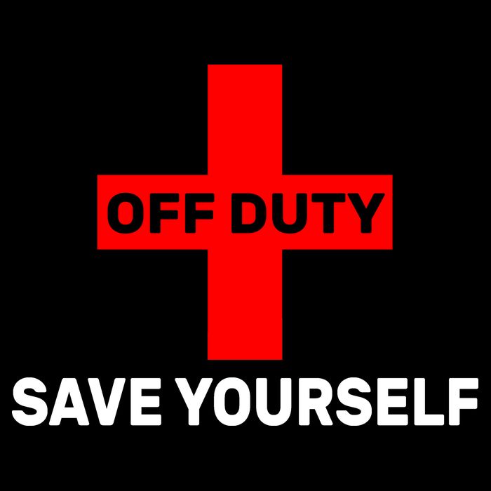Off Duty Save Yourself Funny Lifeguard 16 in Basic Backpack