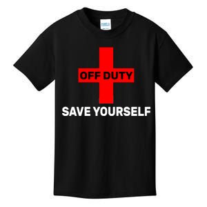 Off Duty Save Yourself Funny Lifeguard Kids T-Shirt