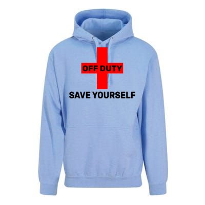 Off Duty Save Yourself Funny Lifeguard Unisex Surf Hoodie