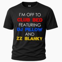 Off To Club Bed Featuring DJ Pillow and ZZ Blanky Cooling Performance Crew T-Shirt