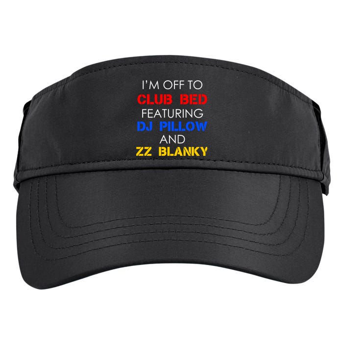Off To Club Bed Featuring DJ Pillow and ZZ Blanky Adult Drive Performance Visor