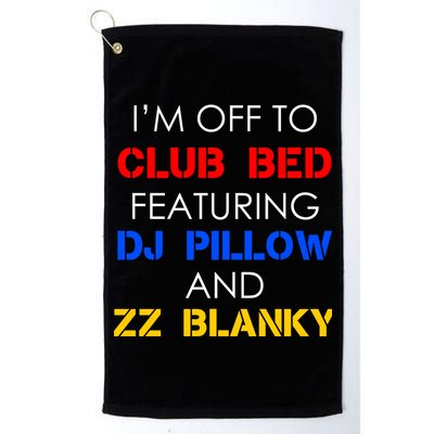 Off To Club Bed Featuring DJ Pillow and ZZ Blanky Golf Towel