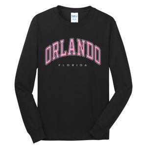 Orlando Florida Fl Varsity Style Text Tall Long Sleeve T-Shirt