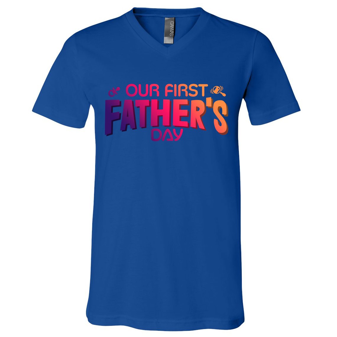 Our First Fathers Day Newborn Gift V-Neck T-Shirt
