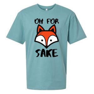 Oh For Fox Sake Hilarious Pun Joke Gift For Fox Lovers Gift Sueded Cloud Jersey T-Shirt