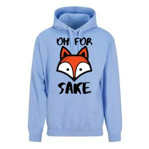 Oh For Fox Sake Hilarious Pun Joke Gift For Fox Lovers Gift Unisex Surf Hoodie