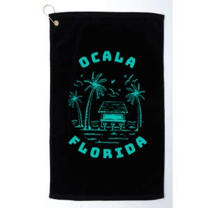 Ocala Fl Florida City Lover Home Gift Graphic Platinum Collection Golf Towel