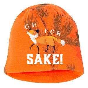 Oh For Fox Sake Humorous Animal Pun Gift Kati - Camo Knit Beanie