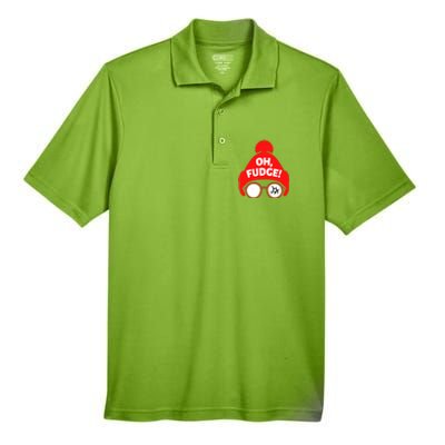 Oh Fudge Funny Christmas Men's Origin Performance Pique Polo