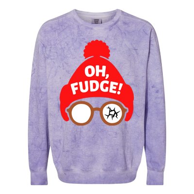 Oh Fudge Funny Christmas Colorblast Crewneck Sweatshirt