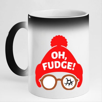 Oh Fudge Funny Christmas 11oz Black Color Changing Mug