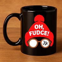 Oh Fudge Funny Christmas 11oz C Handle Ceramic Mug