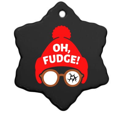 Oh Fudge Funny Christmas Ceramic Star Ornament