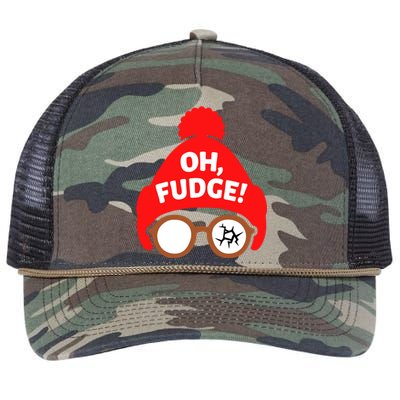 Oh Fudge Funny Christmas Retro Rope Trucker Hat Cap