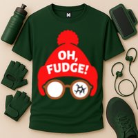 Oh Fudge Funny Christmas Cooling Performance Crew T-Shirt