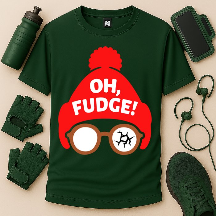Oh Fudge Funny Christmas Cooling Performance Crew T-Shirt