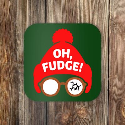 Oh Fudge Funny Christmas Coaster