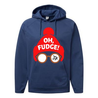 Oh Fudge Funny Christmas Performance Fleece Hoodie