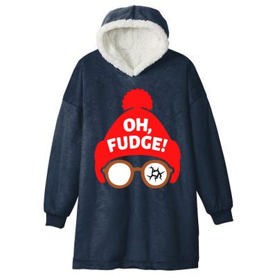 Oh Fudge Funny Christmas Hooded Wearable Blanket