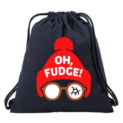 Oh Fudge Funny Christmas Drawstring Bag