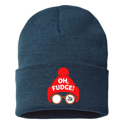 Oh Fudge Funny Christmas Sustainable Knit Beanie