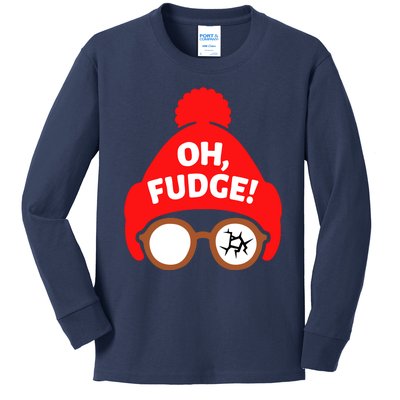 Oh Fudge Funny Christmas Kids Long Sleeve Shirt