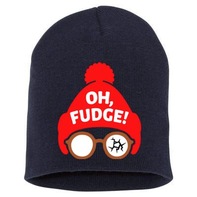 Oh Fudge Funny Christmas Short Acrylic Beanie