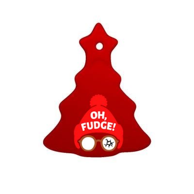 Oh Fudge Funny Christmas Ceramic Tree Ornament