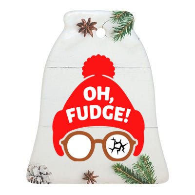 Oh Fudge Funny Christmas Ceramic Bell Ornament