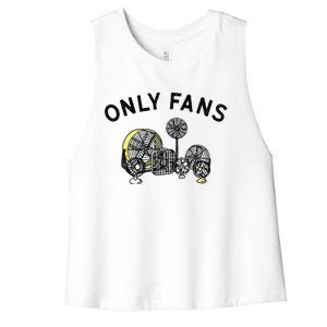 Only Fans Funny Gift Women's Racerback Cropped Tank