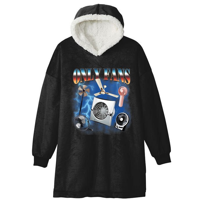 Only Fans Funny Fans Joke Meme Adult Humor Hooded Wearable Blanket