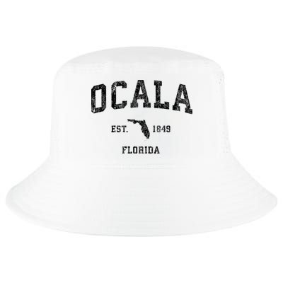 Ocala Florida Fl Vintage Established Athletic Sports Design Cool Comfort Performance Bucket Hat