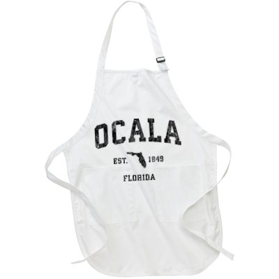 Ocala Florida Fl Vintage Established Athletic Sports Design Apron