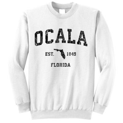 Ocala Florida Fl Vintage Established Athletic Sports Design Sweatshirt