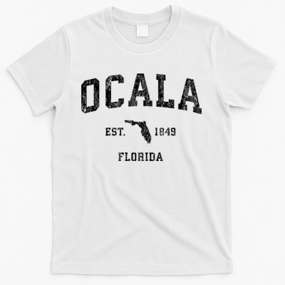 Ocala Florida Fl Vintage Established Athletic Sports Design T-Shirt