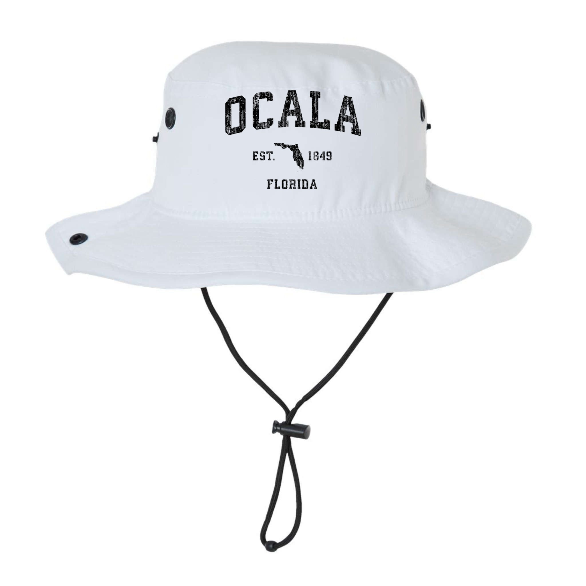 Ocala Florida Fl Vintage Established Athletic Sports Design Bucket Hat