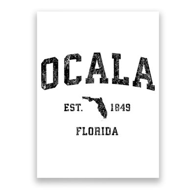 Ocala Florida Fl Vintage Established Athletic Sports Design Poster