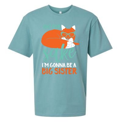 Oh For Fox Sake Im Gonna Be Big Sister Funny Cute Pregnancy Cute Gift Sueded Cloud Jersey T-Shirt