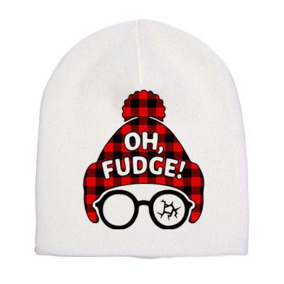 Oh Fudge Funny Christmas Short Acrylic Beanie