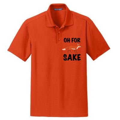 Oh For Fox Sake Lets Chill Animal Lover Costume Gift Dry Zone Grid Polo